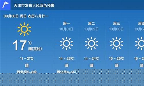 天津未来30天最新天气_天津未来一周天气
