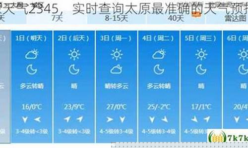 太原天气预报7天准确_太原天气预报7天准确吗